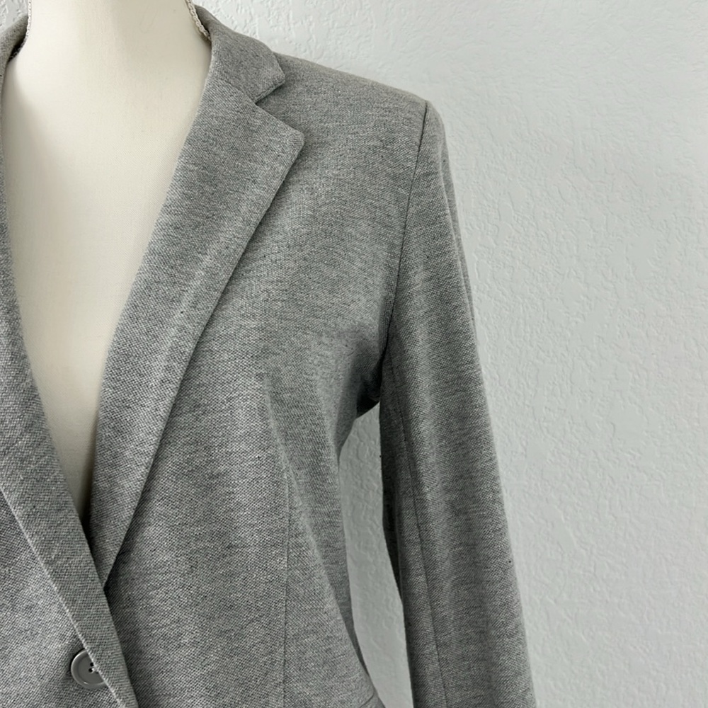 Cynthia Rowley Gray Cotton Lined Blazer Jacket Medium‎ Work Casual - Picture 2 of 11